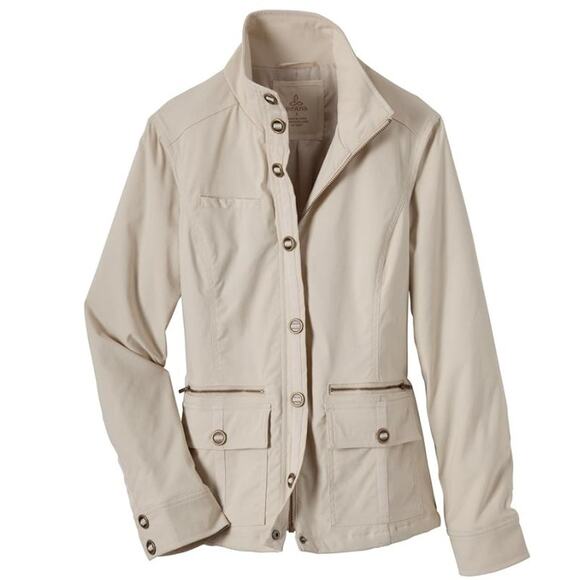 Prana Jackets & Blazers - prAna Zip Beige Soft Shell Jacket Size S Athleisure Old Money Travel Neutral